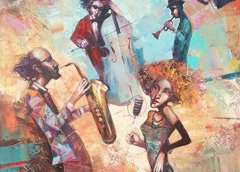 Obraz Olejny "Jazzowa Noc" Gienadij Pitsko
