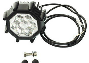LAMPA ROBOCZA LEDOWA SZEŚCIOKĄTNA, 6 LED 12-24V, 20W, 107X113MM, OBUDO