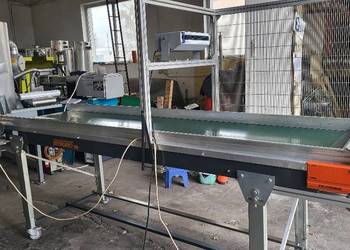 Taśmociąg prosty, przenośnik taśmowy 305 x 80 cm z klatka bezpieczeństwa