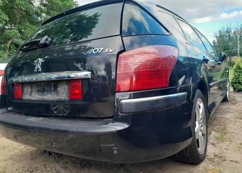 Peugeot 407SW 2.7hdi 204km 2009r. z de kombi czarny panorama