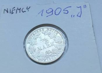 NIEWMCY-1/2 MARKI-1905 r-J-SREBRO W HOLDERZE