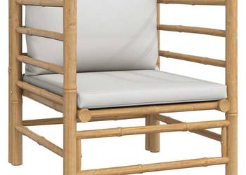 vidaXL Sofa ogrodowa z jasnoszarymi poduszkami(SKU:362281)