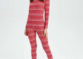 czerwona piżama xs 34 sinsay