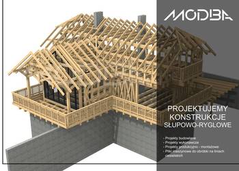 Konstrukcje drewniane dom szkieletowy modułowy projekt domu