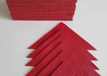 Skóra Trójkąt Trójkąty (40 sztuk) Licowa Włoska Czerwony Patchwork