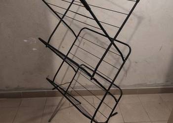 Suszarka do prania 3-poziomowa składana stojąca czarna rozkładana Rzeszów