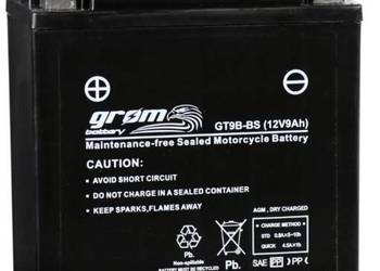 Akumulator motocyklowy GROM GT9B-B YT9B 12V 8Ah 120A L+