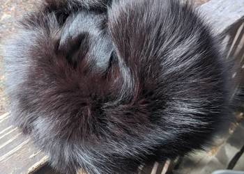 czapka futrzana futro naturalne lis piżmak TANIO 50zł