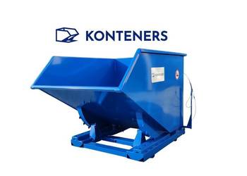 Kontener wywrotny/ pojemnik metalowy na wióry 1m3 / KOLEBA/ KOLIBA