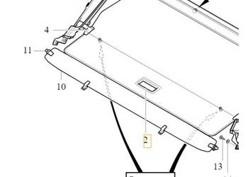 VOLVO V60 V90 XC60 XC90 uchwyt rolety bagaznika 39830401 OE
