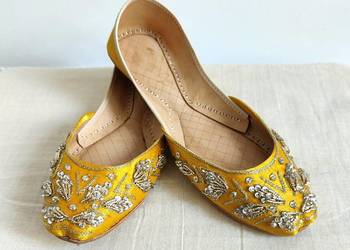 Indyjskie buty baleriny  khussa 38 zdobione orient boho księ