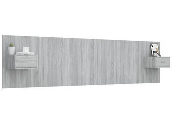 Wezgłowie z szafkami szary dąb sonoma materiał drewnopochodny WM-3115754