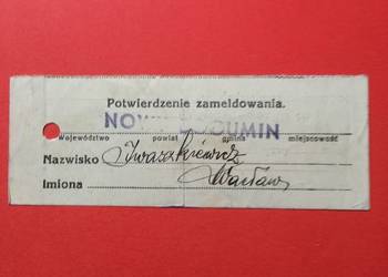 ( 1925 ) Potwierdzenie Zameldowania, Iwaszkiewicz