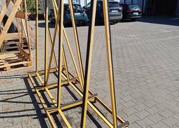 Stojak typu A dwustronny do płyt i szkła – żółty, 177 × 80 × 219,5 cm