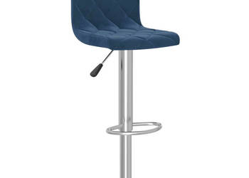 Stołki barowe 2 szt. niebieskie tapicerowane aksamitem WM-333691