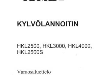 Tume HKL2500 HKL3000 HKL4000 HKL2500S katalog części zamiennych