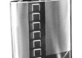 Piersiówka Srebrna Stal Nierdzewna 240ml z Krzyżem - Gentelo