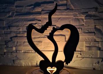 Świecznik dekoracja na walentynki