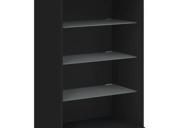 Szafka z oświetleniem LED czarna 605x37x100 cm WM-836708