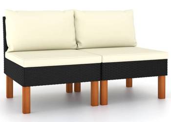 vidaXL Siedziska środkowe, 2 szt., polirattan (SKU:315765)