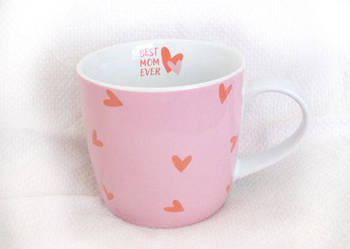 ładny prezent dla mamy, fajny kubek dla mamy, różowy kubek best mom ever