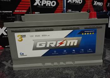Akumulator 85Ah 800A EN GROM Premium niski