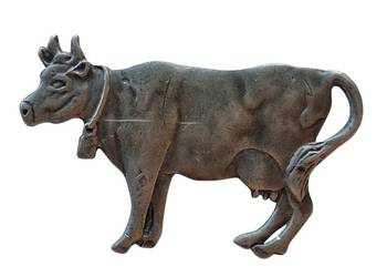 VINTAGE BROSZKA SEAGULL CYNA PEWTER KROWA COW COUNTRY RUSTIC CHIQ 1986