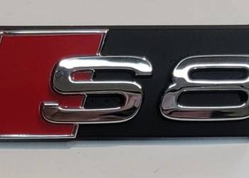 NOWY znaczek na przedni logo S8 emblemat srebrny przód
