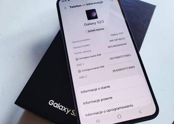 Samsung Galaxy S23 Czarny W super stanie. 8/256 GB pamięci
