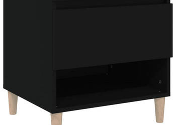 Szafka nocna czarna 50x46x50 cm materiał drewnopochodny WM-819534