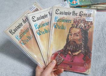 Kazimierz Wielki - zestaw 3 komiksów - różne wersje językowe