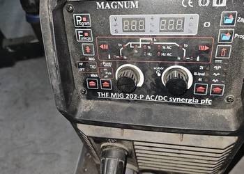 Używana spawarka Magnum THF MIG 202 P AC/DC Synergia MMA LCD IGBT 4w1 PFC