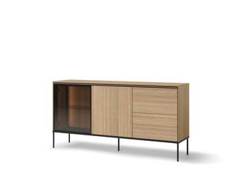 VISSO VI-05 - komoda 1d1w2s z oświetleniem - dąb linearny