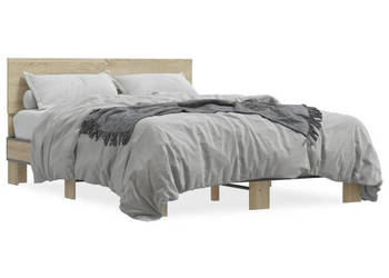 Rama łóżka dąb sonoma materiał drewnopochodny 135x190 cm WM-3280208