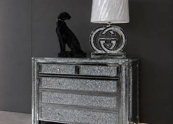 Lustrzana komoda z kryształkami Milion Diamonds Premium Glamour 90x80x40