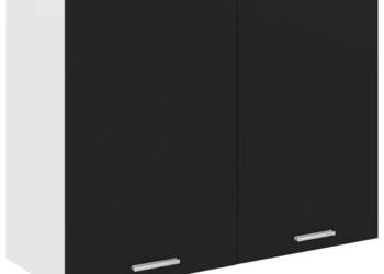 Szafka wisząca czarna 80x31x60 cm materiał drewnopochodny WM-801277