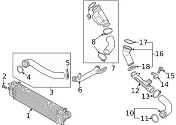 VOLVO XC40 rura dolot powietrza intercooler OE 32224396