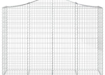 Kosze gabionowe 2 szt 200x50x140/160 cm galwanizowane żelazo WM-3145682
