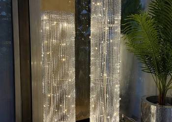 Nowoczesna lampa srebrna podłogowa ledowa tuba do salonu Premium 100 143