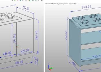 Projektowanie mebli kuchni na wymiar rendering 3D projekt