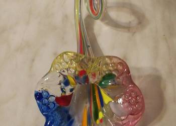 Szklany kolorowy kwiat leżący dekoracja Szklany kolorowy kwiat leżący dekoracja