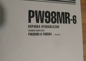 dtr instrukcja obsługi koparka komatsu PW-98mr-6 i inne