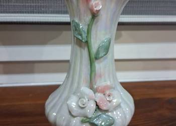 Wazonik z porcelany iryzowanej PRL Stan idealny