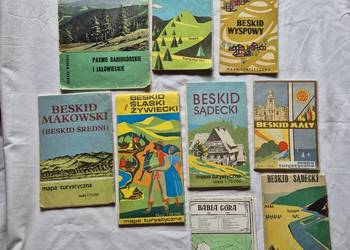 Mapy 9szt całe Beskidy Beskid mapy PRL vintage turystyczne góry