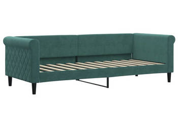 Łóżko dzienne ciemnozielone obite aksamitem 80x200 cm WM-354239