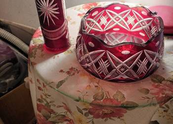 Misa I wazon szklany ręcznie szlifowany