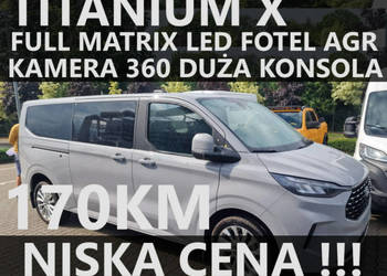 Ford Tourneo Custom Titanium X 170KM Kamera 360 Matrix LED Fotel AGR Hak S…