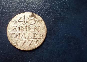 Stare monety 1/48 talara 1779 kwiat Niemcy srebro