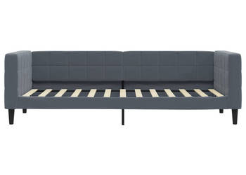 Sofa rozsuwana z szufladami ciemnoszara aksamit 80x200 cm WM-3196733