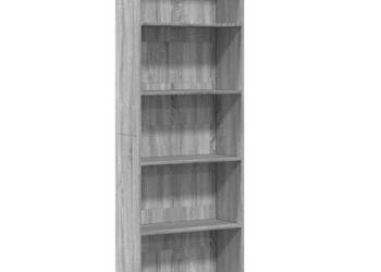 Regał szary dąb sonoma 60x24x176 cm materiał drewnopochodny WM-857826